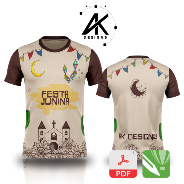 Arte Vetor Camisa Festa Junina Mod 01