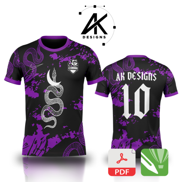 Arte Vetor Camisa Interclasse Cobra - Roxa