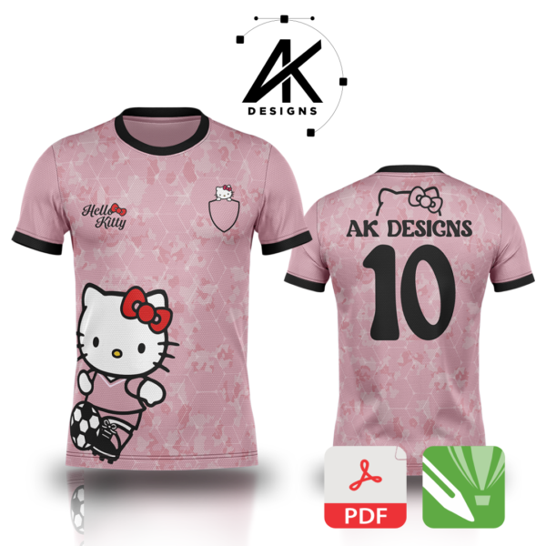 Arte Vetor Camisa Interclasse - Hello Kitty