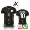 Arte Vetor Camisa Vôlei - 01 - Preto e Dourado