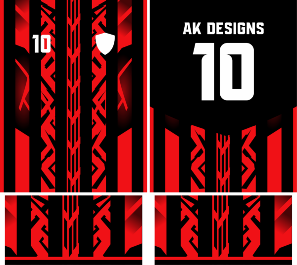Arte Vetor Camisa Fut. AC Milan - Vermelha - Image 2