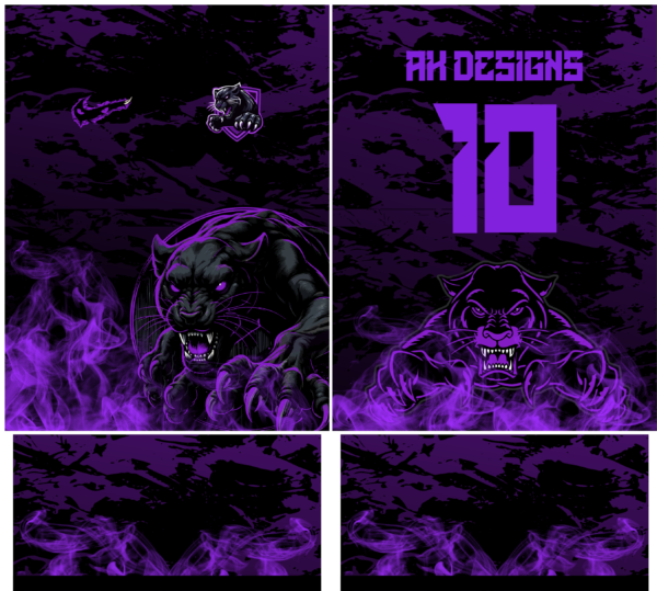 Arte Vetor Camisa Pantera Roxo - Image 2