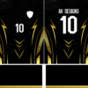 Arte Vetor Camisa Vôlei - 01 - Preto e Dourado - Image 2
