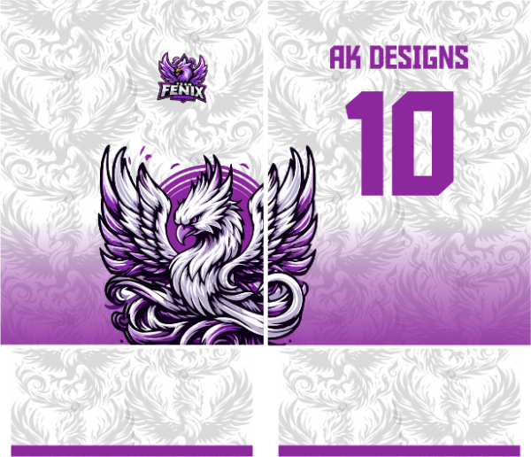 Arte Vetor Camisa Interclasse Fênix - Roxo - Image 2