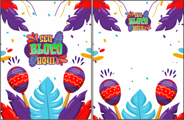Arte Vetor Abadá Carnaval Mod 03 - Branca - Image 2