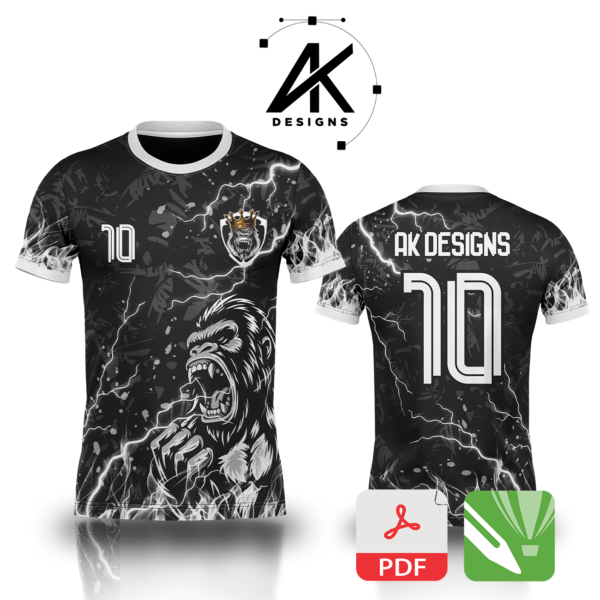 Arte Vetor Camisa Interclasse Gorila