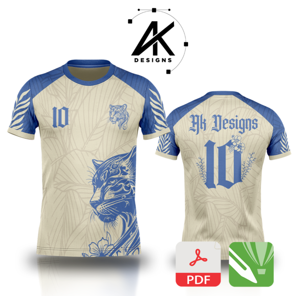 Arte Vetor Camisa Interclasse Pantera Tribal