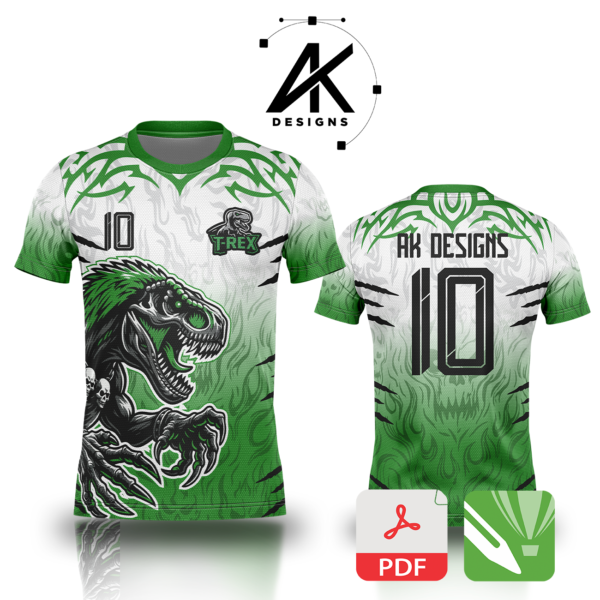 Arte Vetor Camisa Interclasse T-Rex