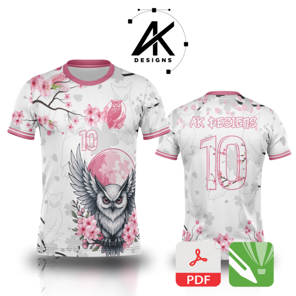 Arte Vetor Camisa Interclasse - Coruja Sakura